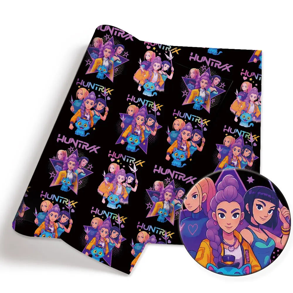 K-Pop Fantasy Anime Polycotton Fabric - Half Yard (18” x 55”) 47530