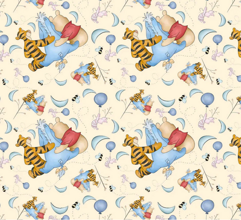 Winnie the Pooh polyCotton Fabric Half Yard (18” x 55”)