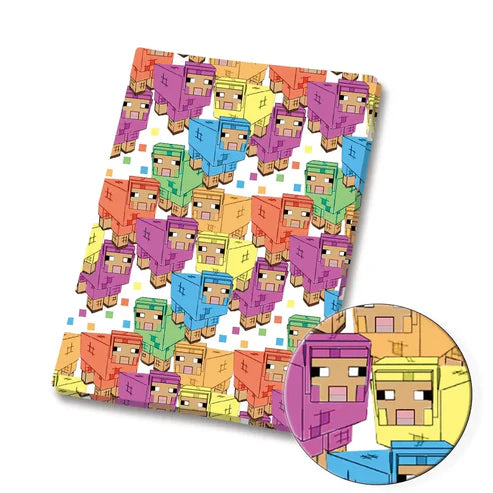Pixel Blocks game Polycotton Fabric - Half Yard (18” x 55”) 4529