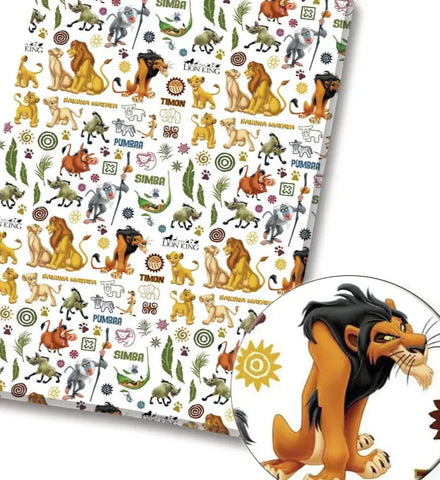 Lion King polyCotton Fabric Half Yard (18” x 55”)