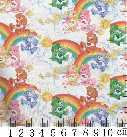 Retro Care Bears polyCotton Fabric Half Yard (18” x 55”)