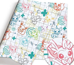 Pokemon Drawings polyCotton Fabric Half Yard (18” x 55”)