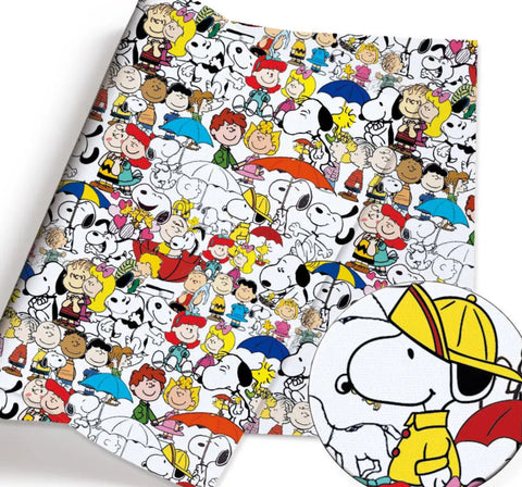 Snoopy Charlie Brown PolyCotton Fabric Half Yard (18” x 55”)