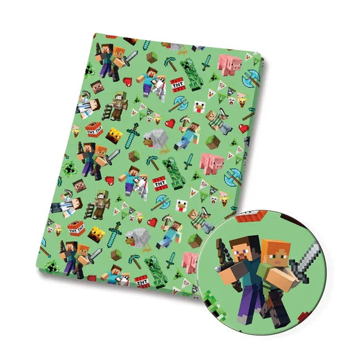 Pixel Blocks game Polycotton Fabric - Half Yard (18” x 55”) 4306