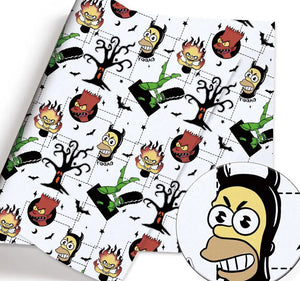 Simpsons Halloween polyCotton Fabric Half Yard (18” x 55”)