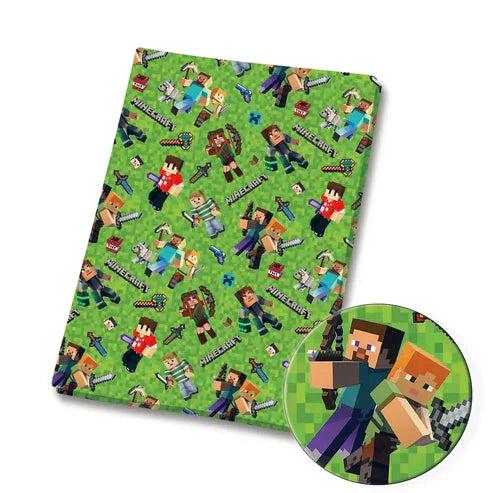 Pixel Blocks game Polycotton Fabric - Half Yard (18” x 55”) 90047