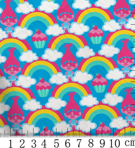 Trolls Poppy polyCotton Fabric Half Yard (18” x 55”)