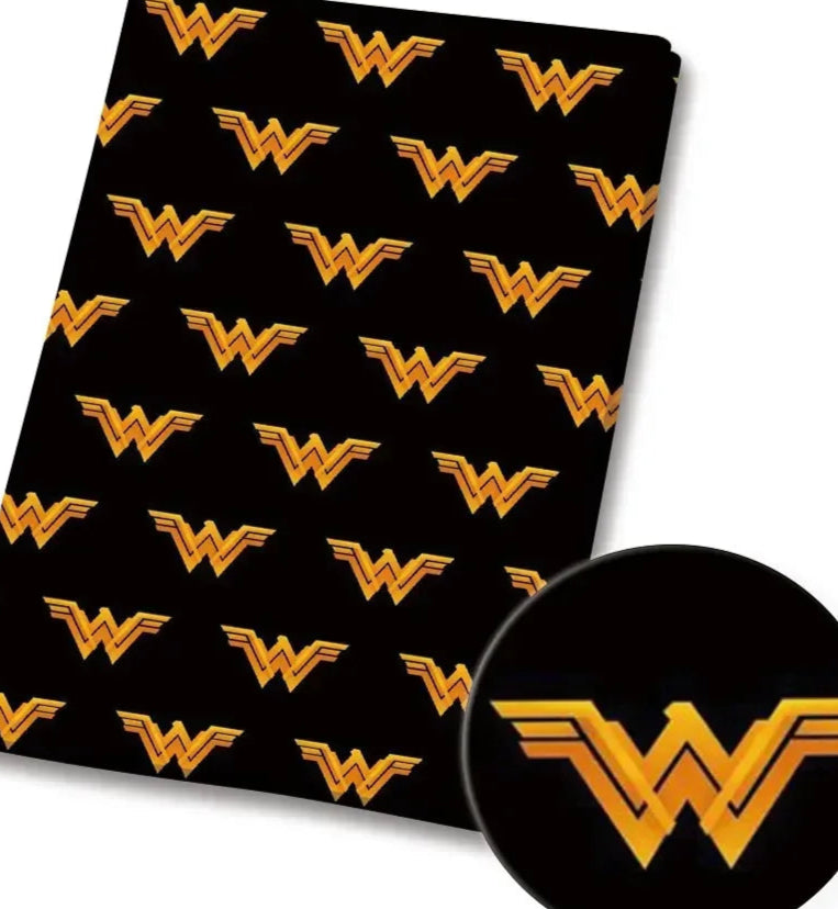 Wonderwoman polyCotton Fabric Half Yard (18” x 55”)