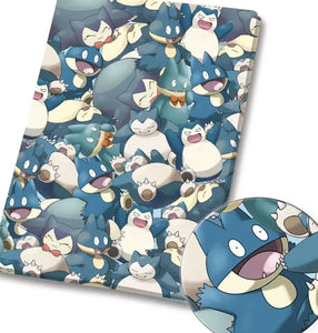 Snorlax PolyCotton Fabric Half Yard (18” x 55”)