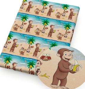 Curious George polyCotton Fabric Half Yard (18” x 55”)