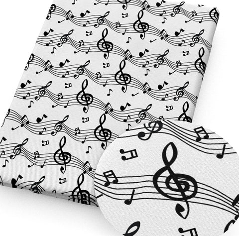 Musical notes polyCotton Fabric Half Yard (18” x 55”)