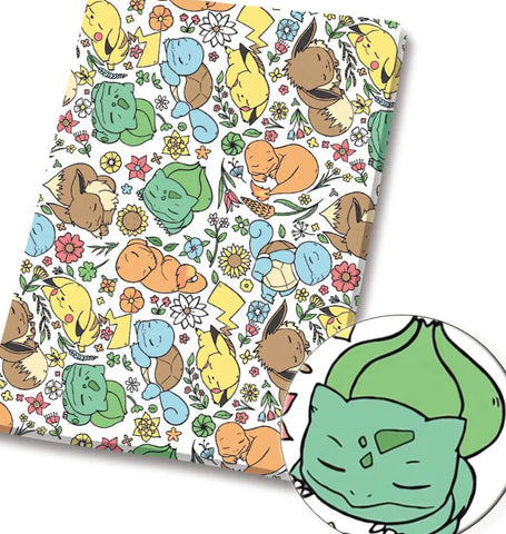 Pokemon PolyCotton Fabric Half Yard (18” x 55”)