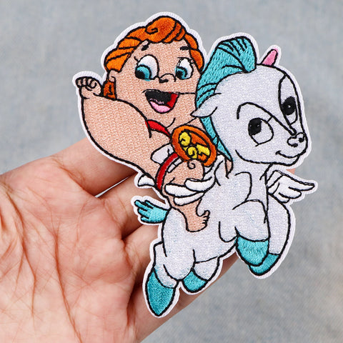 Baby Hercules and Pegasus Embroidered Patch
