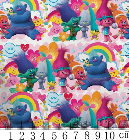 Trolls polyCotton Fabric Half Yard (18” x 55”)