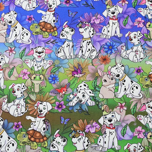 101 Dalmatians Cotton Fabric Half Yard (18” x 41”)