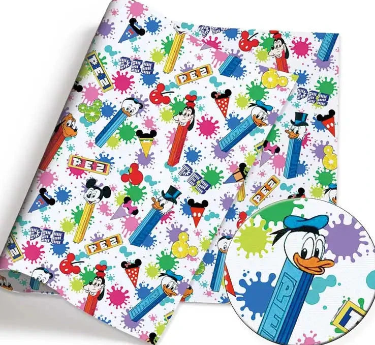 Disney Character Pez Cotton Fabric Half Yard (18” x 55”)