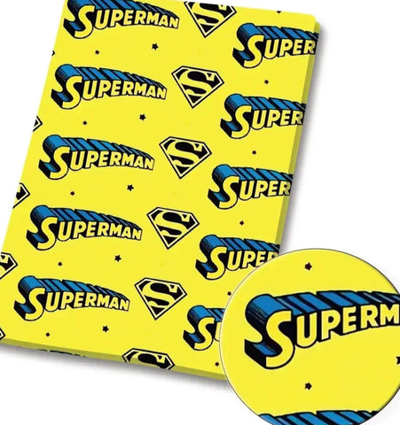 Superman print polyCotton Fabric Half Yard (18” x 55”)