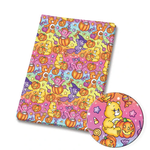 Bear Friends Halloween Polycotton Fabric - Half Yard (18” x 55”) 41127