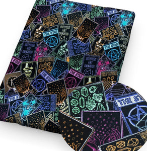 Tarot cards polyCotton Fabric Half Yard (18” x 55”)