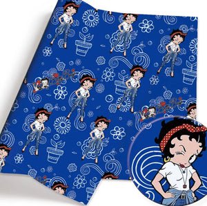 Betty Boop PolyCotton Fabric Half Yard (18” x 55”)
