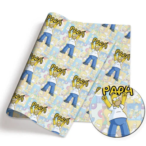 Yellow Cartoon Family Donuts Polycotton Fabric - Half Yard (18” x 55”) 90274