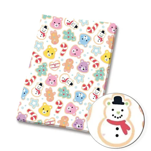 Bear Friends Christmas Cookies Polycotton Fabric - Half Yard (18” x 55”) 6903