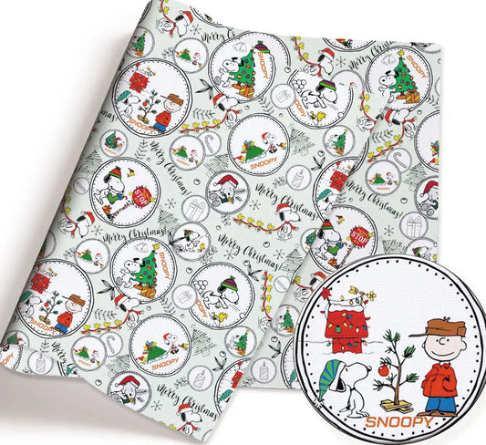 Snoopy Christmas polyCotton Fabric Half Yard (18” x 55”) 97559
