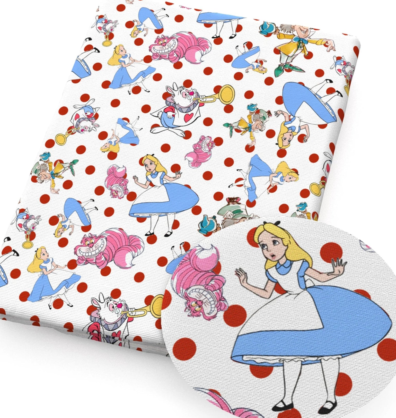 Alice in Wonderland polyCotton Fabric Half Yard (18” x 55”)