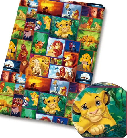 Lion KIng polyCotton Fabric Half Yard (18” x 55”)