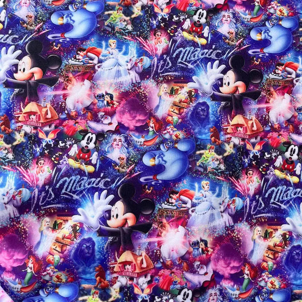 Mickey Magic Cotton Fabric Half Yard (18” x 55”)