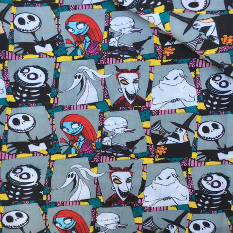 Nightmare Before Christmas polyCotton Fabric Half Yard (18” x 55”)