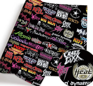 Rock Bands polyCotton Fabric Half Yard (18” x 55”)