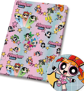 Powerpuff Girls PolyCotton Fabric Half Yard (18” x 55”)