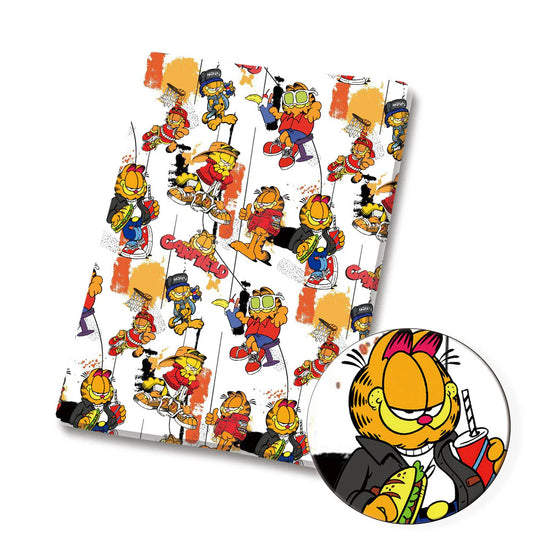 Garfield retro cat cartoon polyCotton Fabric Half Yard (18” x 55”) 90449