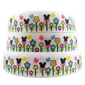 Classic Cartoon Mouse Flowers Grosgrain Ribbon 1050266