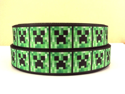 Pixel-block Game Grosgrain Ribbon 1004842