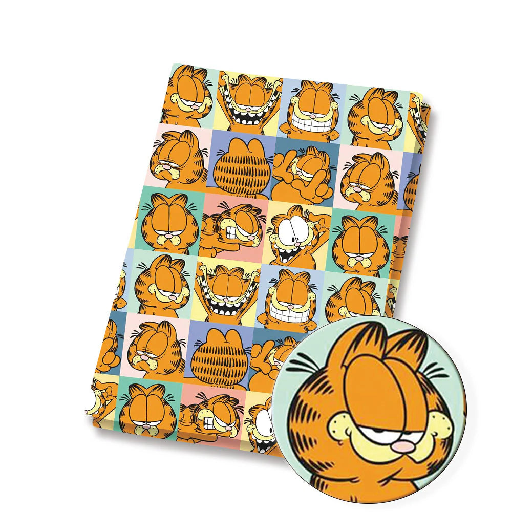 Garfield retro cat cartoon polyCotton Fabric Half Yard (18” x 55”) 3985