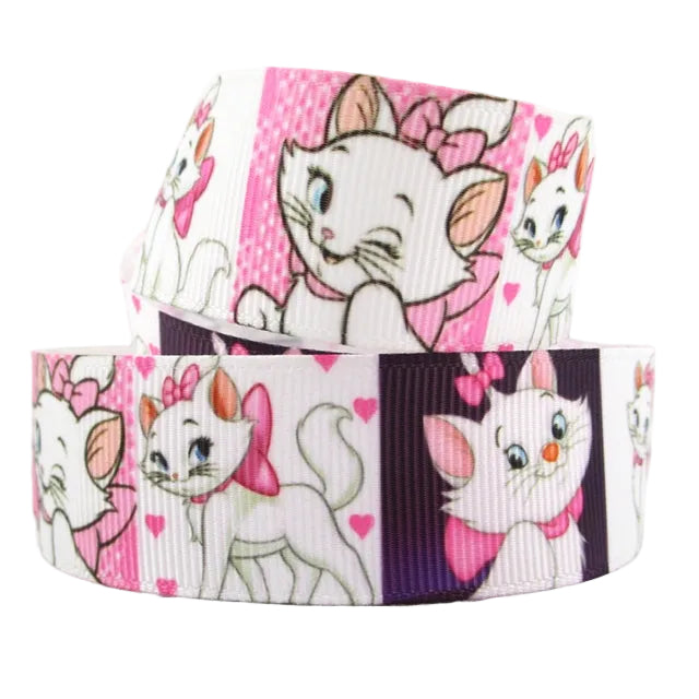 Cartoon Lady Cat Grosgrain Ribbon 1056358