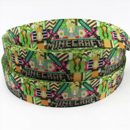 Pixel-block Game Grosgrain Ribbon 1052285