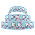 Cute Cartoon Girl Cat Grosgrain Ribbon 1224485