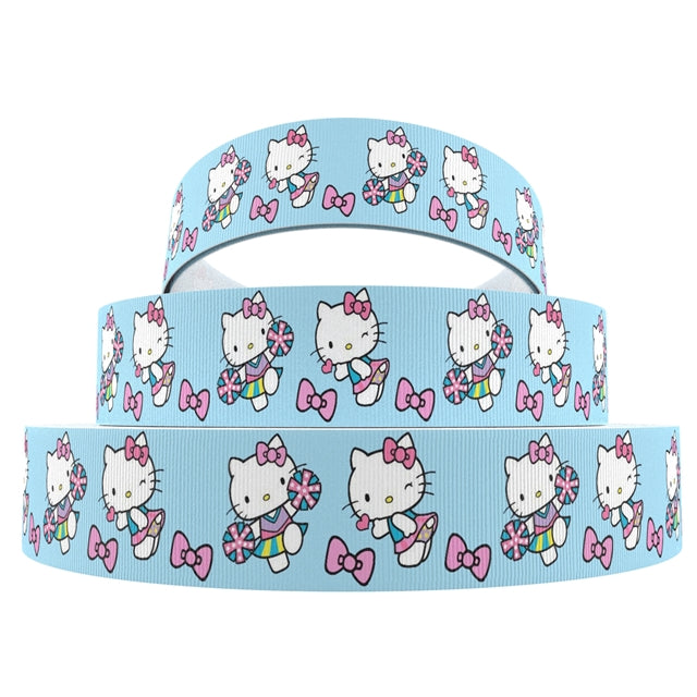 Cute Cartoon Girl Cat Grosgrain Ribbon 1224485