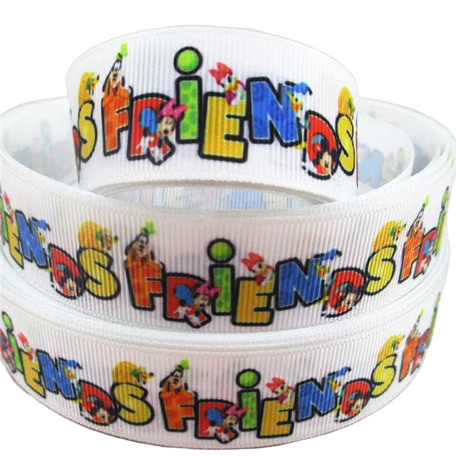 Classic Cartoon Mouse Friends Grosgrain Ribbon 1049845