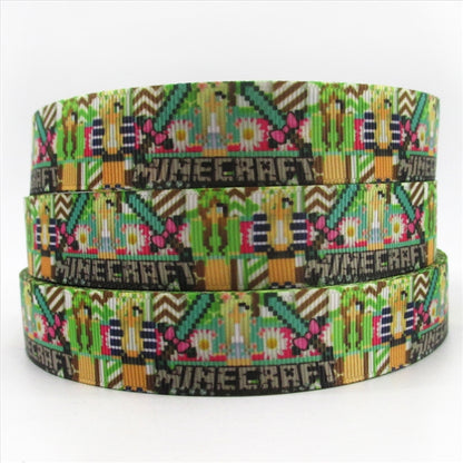 Pixel-block Game Grosgrain Ribbon 1052285