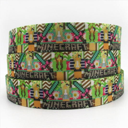 Pixel-block Game Grosgrain Ribbon 1052285