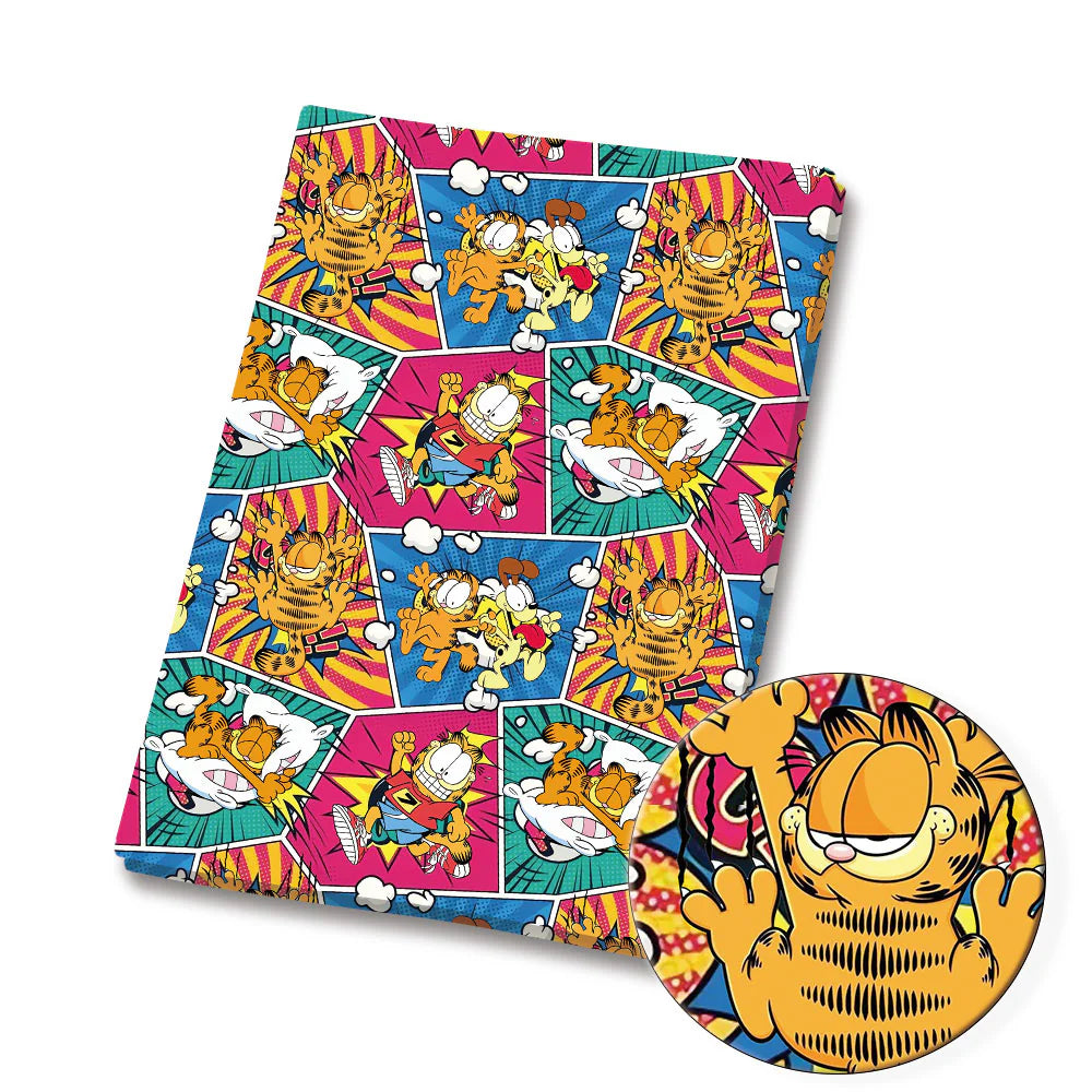 Garfield retro cat cartoon polyCotton Fabric Half Yard (18” x 55”) 90454