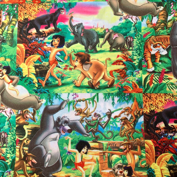 Offcut Jungle Book Polycotton Fabric