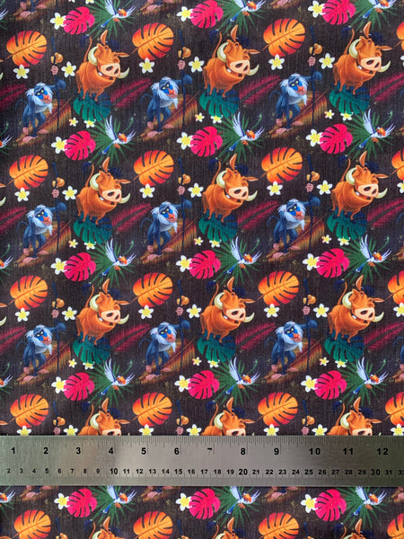 Offcut Lion King Polycotton Fabric