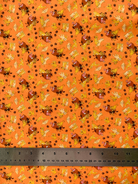 Offcut Lion King Polycotton Fabric