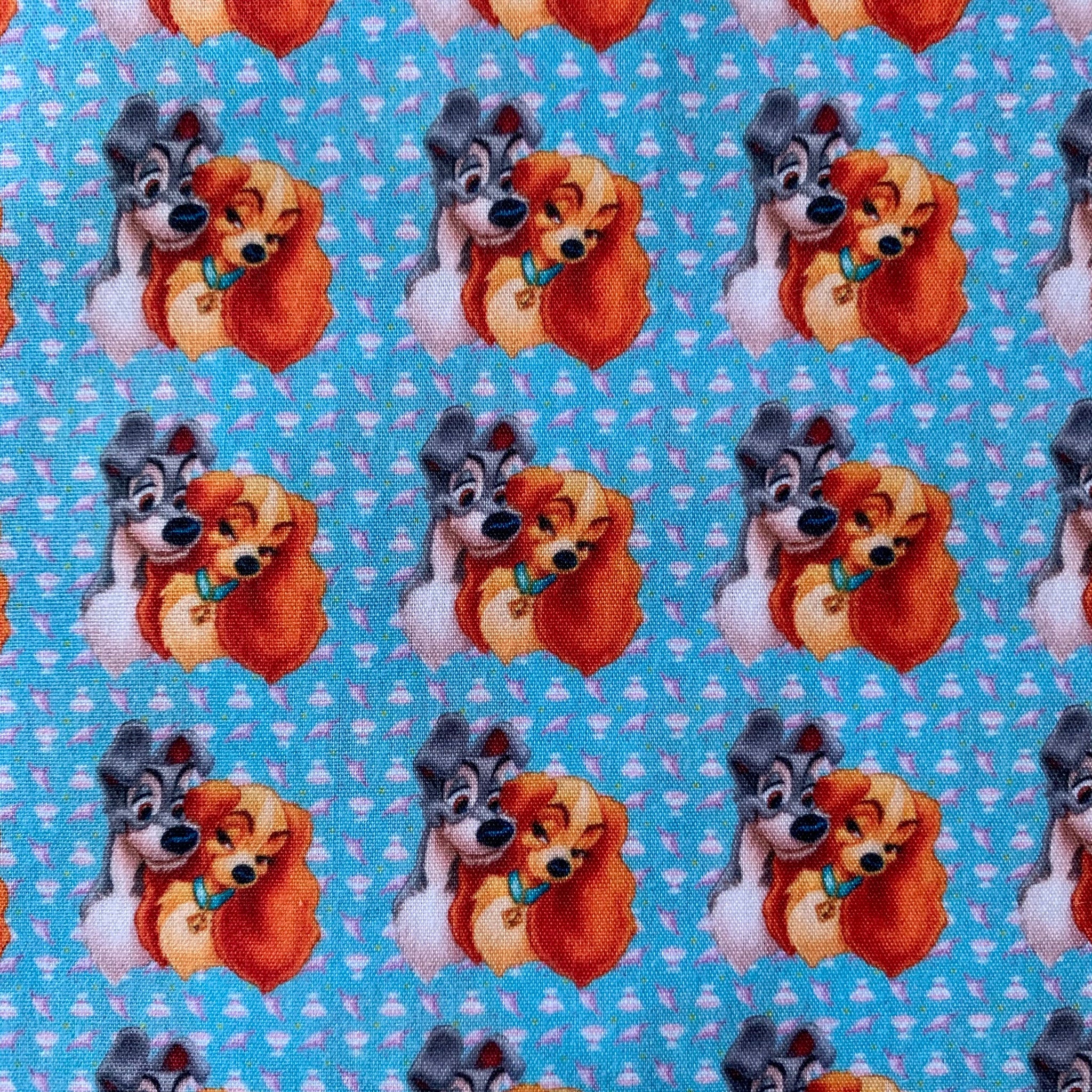 Offcut Lady and Tramp Polycotton Fabric