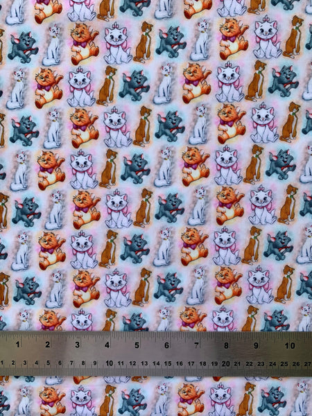 Offcut Aristocats Polycotton Fabric